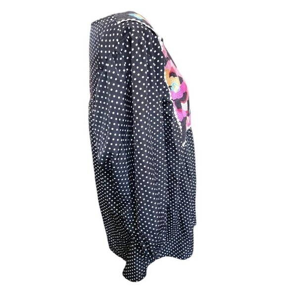 Glitzy Girlz Size 1X Embroidered Peasant Top Hippie Boho - Picture 4 of 8